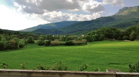 Panoràmica de la Vall d'en Bas, La Garrotxa.