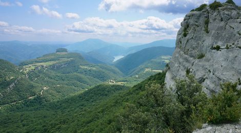 Panoràmica dels Cingles de Bertí a Tavertet, Osona.