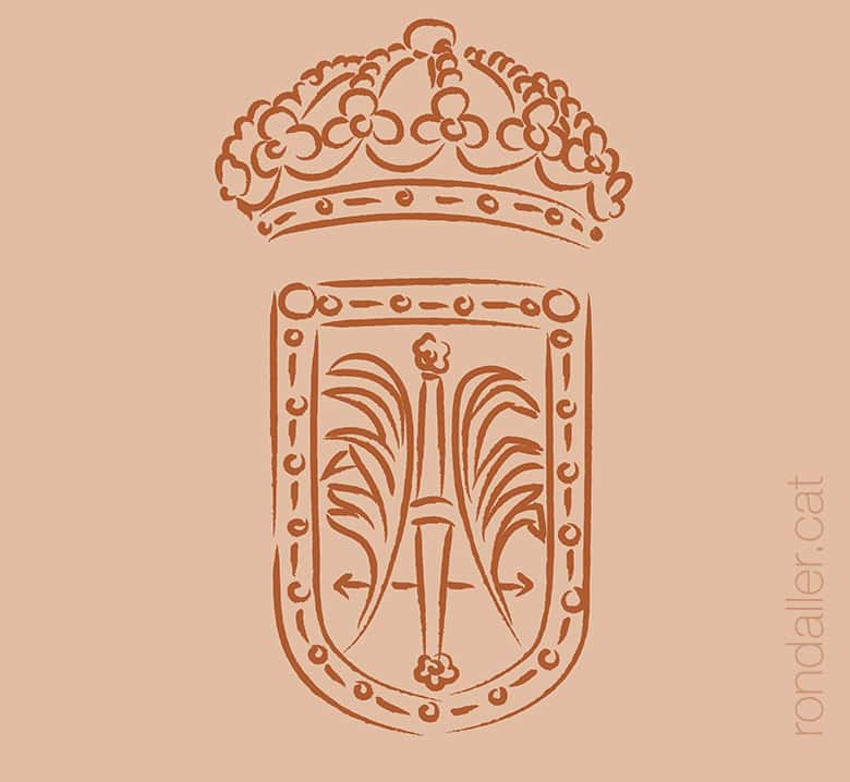 Dibuix de l'escut de l'antic municipi de les Corts.