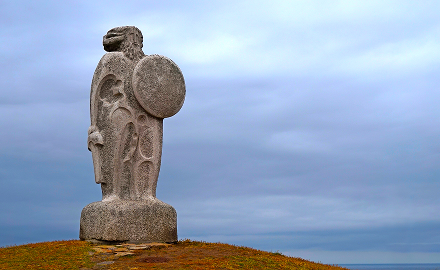 Escultura del cabdill celta Breogán. Quart itinerari per A Coruña