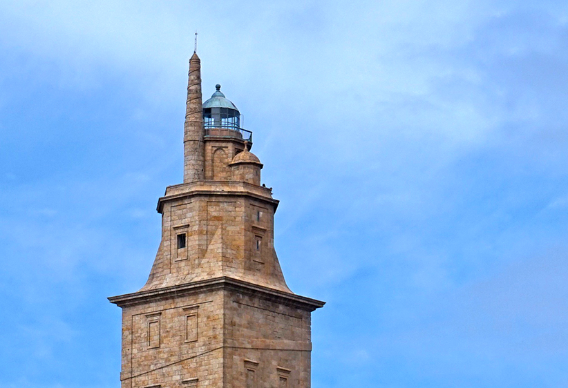 Part superior de la Torre de Hércules. Quart itinerari per A Coruña