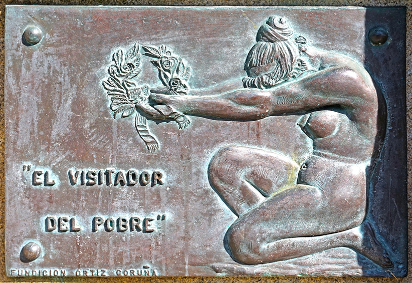 Placa commemorativa al monument a Concepción Arenal. Tercer itinerari per A Coruña