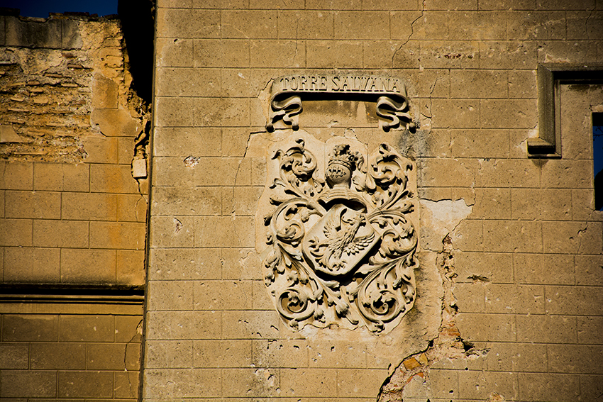 Escut nobiliari a la Torre Salvana. Santa Coloma de Cervelló. Baix Llobregat