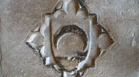 Escut heràldic al Monestir de Pedralbes.
