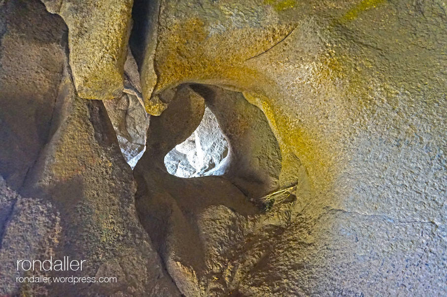 Interior de la Cova de les Encantades del Montcabrer. Cabrils. 