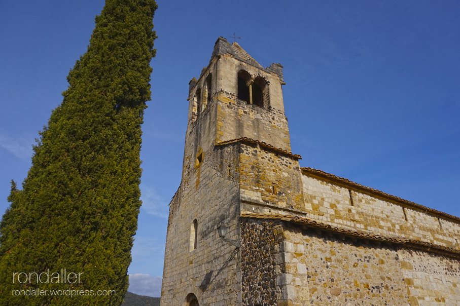 Campanar de Sant Llorenç d’Adri, Vall de Llémena, Gironès.