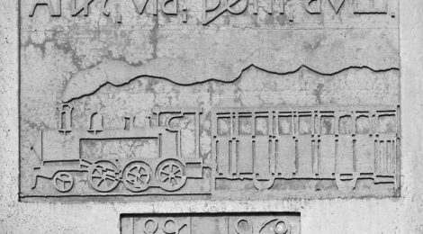 Domènec Fita, monument, carrilet, tren Olot, Amer