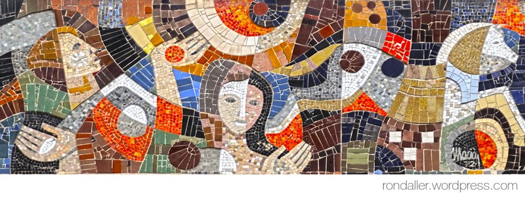 Armand Olivé-Milián, mosaic, carrer Muntaner, la Creació