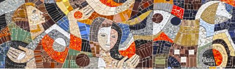 Armand Olivé-Milián, mosaic, carrer Muntaner, la Creació