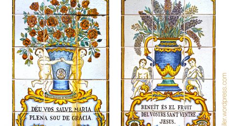 Montserrat, Guivernau, ceràmica, plafó, rajola