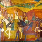 mural, Fornells-Pla, pintura, Montserrat, Reis Catòlics, rei d'armes, herald,