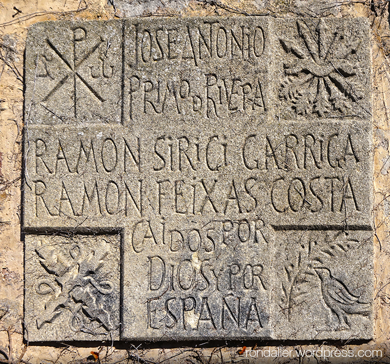 Placa franquista a Vilanova de Sau (Osona). 