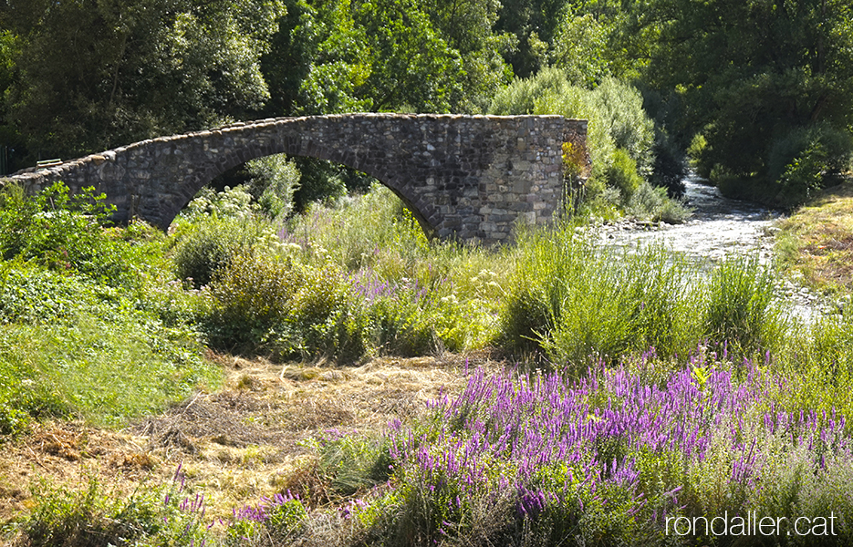 Restes del pont vell de Vilaller (Alta Ribagorça), construit el segle XVII.