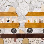 Art insòlit a Palafolls. Mosaic de trencadís realitzat per Narcís Ribas