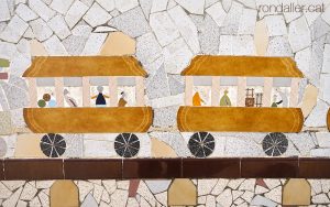 Art insòlit a Palafolls. Mosaic de trencadís realitzat per Narcís Ribas