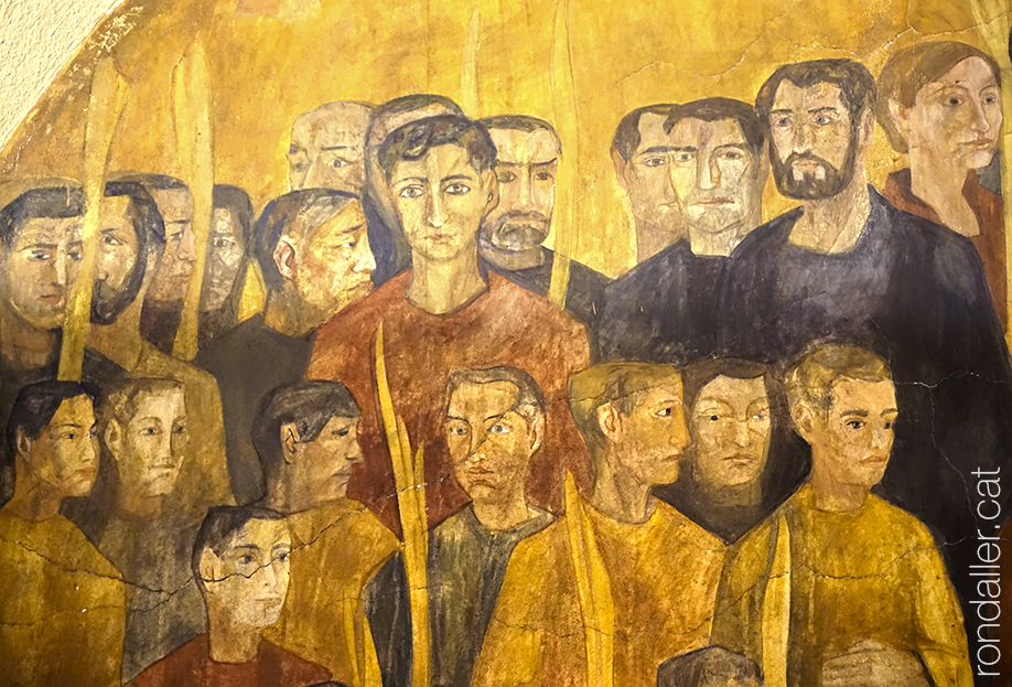 Els Sants Màrtirs de Vilassar de Mar. Pintura mural de Leonci Quera.