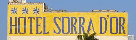 Rètols antics de Catalunya. Hotel Sorra d'Or a Malgrat de Mar.