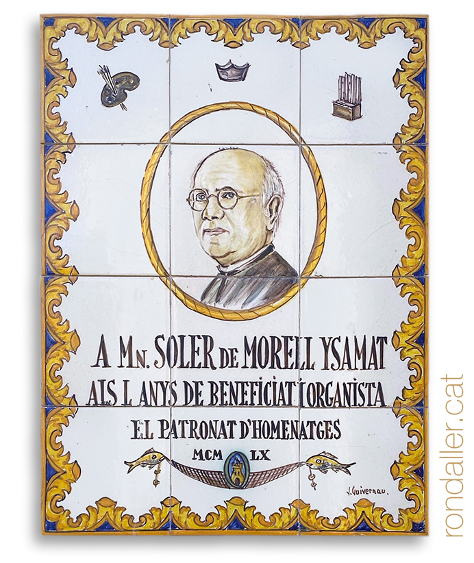 Mosaic de Guivernau dedicat a Mossèn Soler de Morell.