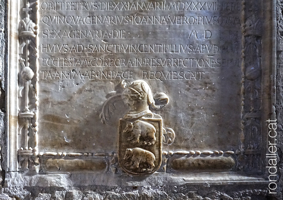 Els sepulcres de Sant Pere de Besalú: Pere Girgós.