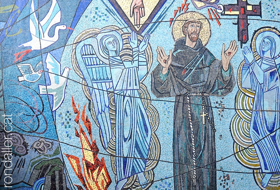 mosaic de Sant Francesc d'Assís, on es veuen els estigmes.