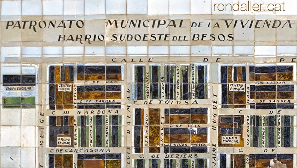 Mosaic del barri del Besòs de Barcelona realitzat el 1967.