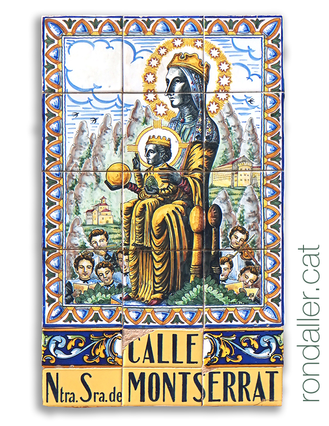 Mosaic de la Mare de Déu de Montserrat.