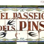 Plaques de carrer de Vilassar de Mar. El Passeig dels Pins.