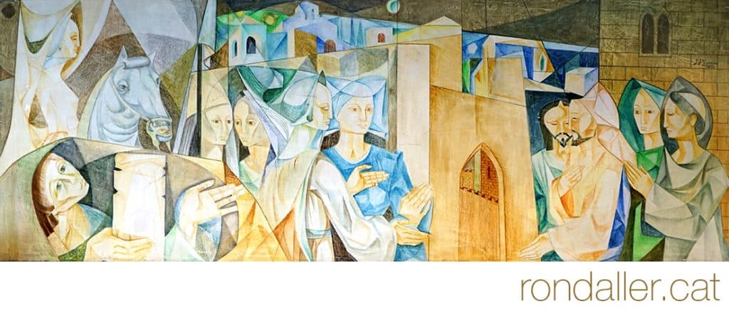 Pintura de José Pizarro a la Paeria de Balaguer.