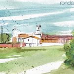 Aquarel·la d'Alfara del Patriarca, població de l'Horta Nord de València.