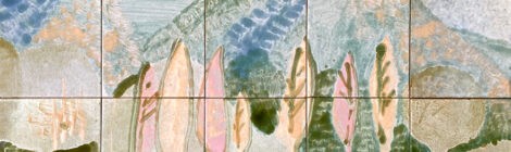 Detall del mosaic de Sant Cebrià de Vallalta.
