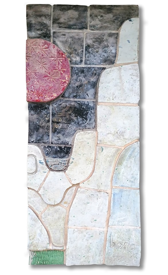 Mosaic en un carrer d'Eivissa.