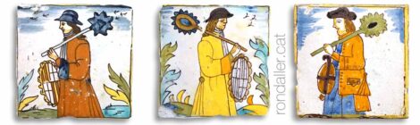 Rajoles d'oficis amb la figura del macer.
