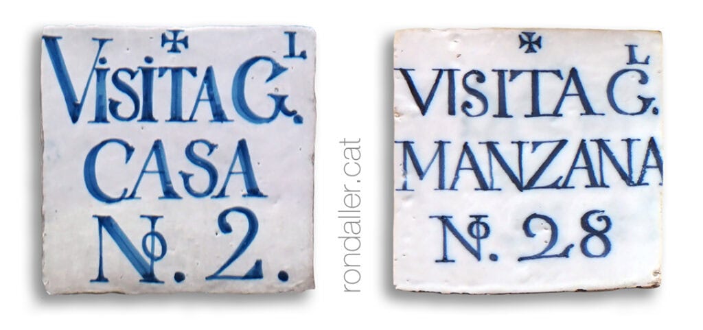 Noms dels carrers de Madrid. Plaques identificatives del segle XVIII.