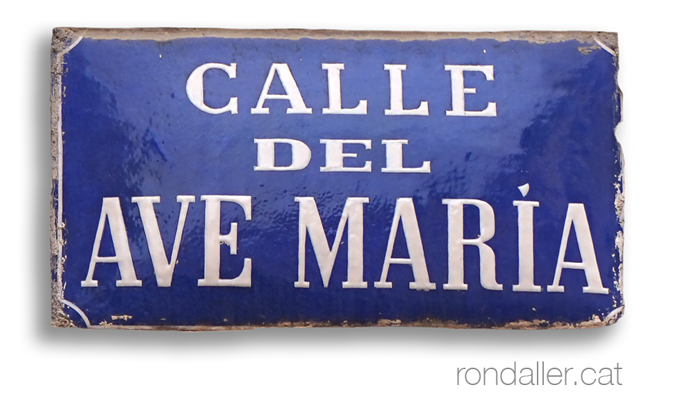 Noms dels carrers de Madrid. Placa de principis del segle XX.