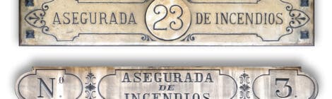 Plaques d'assegurances d'incendis de Madrid.