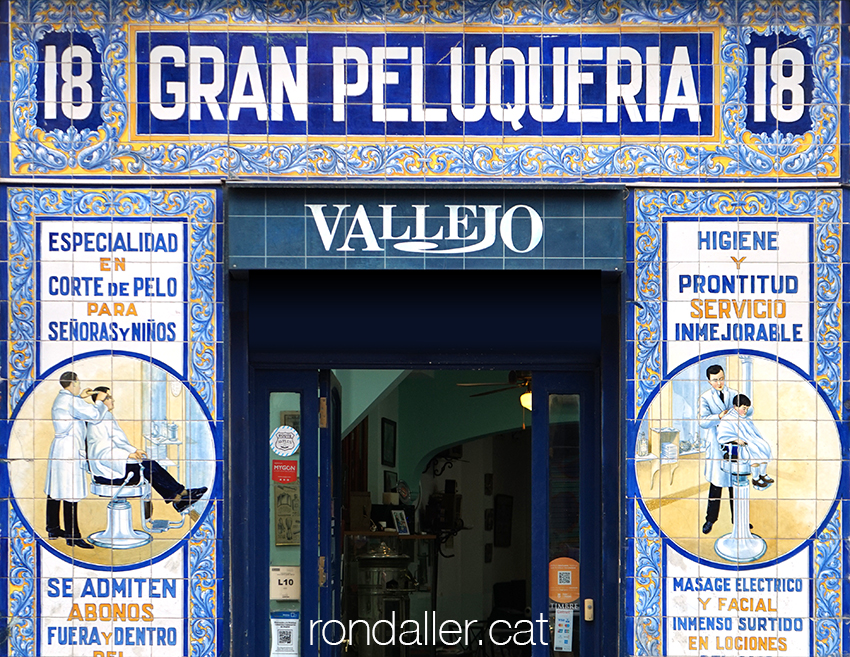Cinc locals típics de Madrid. Gran peluquería Vallejo.