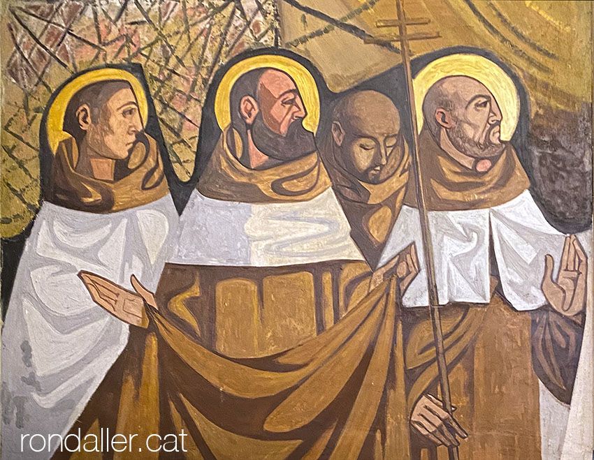 església de Sant Jaume dels Domenys. Pintures murals de la capella del Carme.