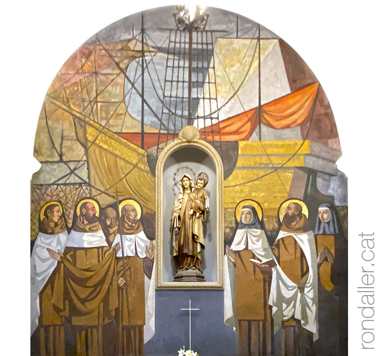 església de Sant Jaume dels Domenys. Pintures murals de la capella del Carme.