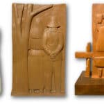 Tres obres de Leonci Quera Tísner exposades al Museu de la Garrotxa.