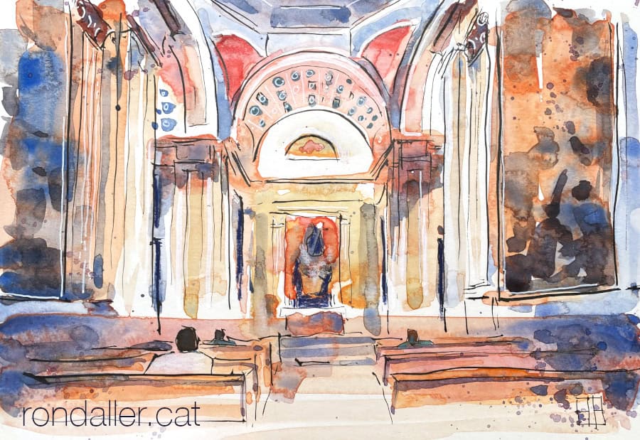 Interior d'una de les capelles de la basílica de Santa Maria.