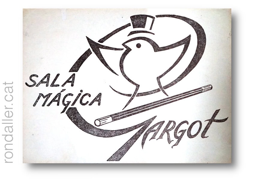Rètol de la Sala Màgica de Gargo, dibuixat per Joan Nieto i Gras.