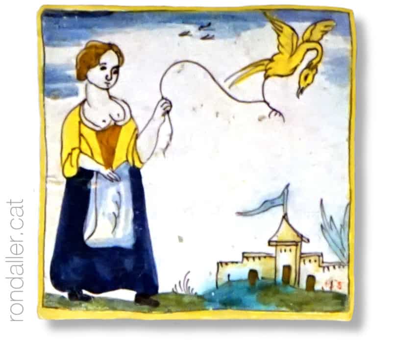 Rajola d'oficis de la Biblioteca Museu Víctor Balaguer de Vilanova i la Geltrú.