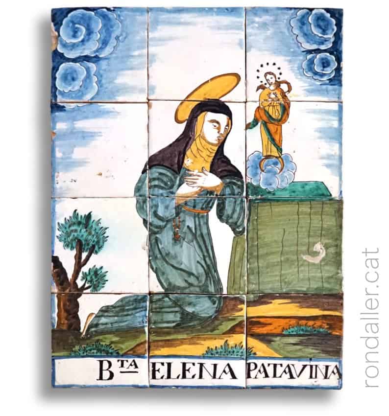 Plafó ceràmic amb la imatge de la beata Elena Patavina o Enselmini.