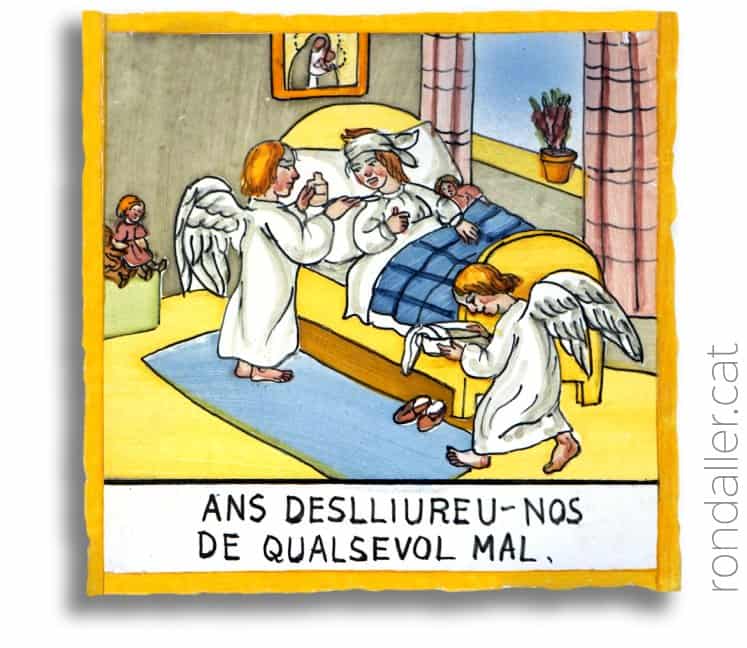 Rajoles del parenostre a l’església de la Santa Creu de Bellaterra.