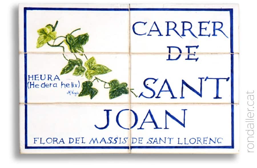 Plaques dels carrers del Vallès Occidental. Plafó ceràmic a Matadepera.