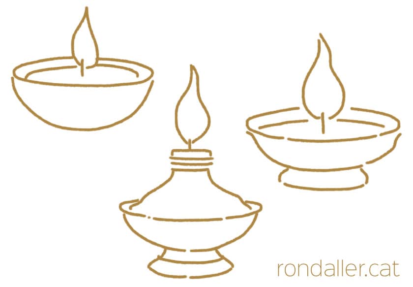 Croquis de diverses versions de llànties.