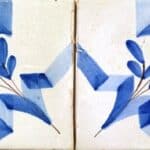 Rajoles de mostra amb motius tèxtils del Museu Can Tinturé d’Esplugues de Llobregat.