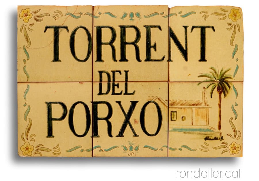 Retolació del Torrent del Porxo.