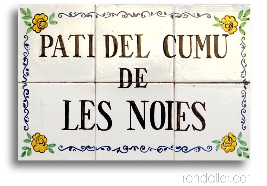 Retolació del Pati del Cumu de les Noies.