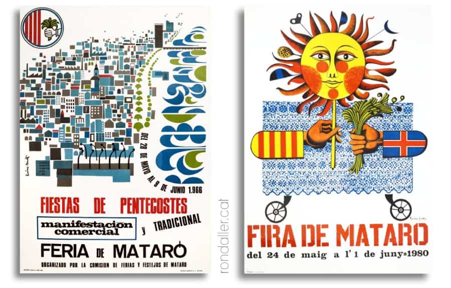 Cartells de Rovira-Brull per la Fira de Mataró de 1966 i 1980.